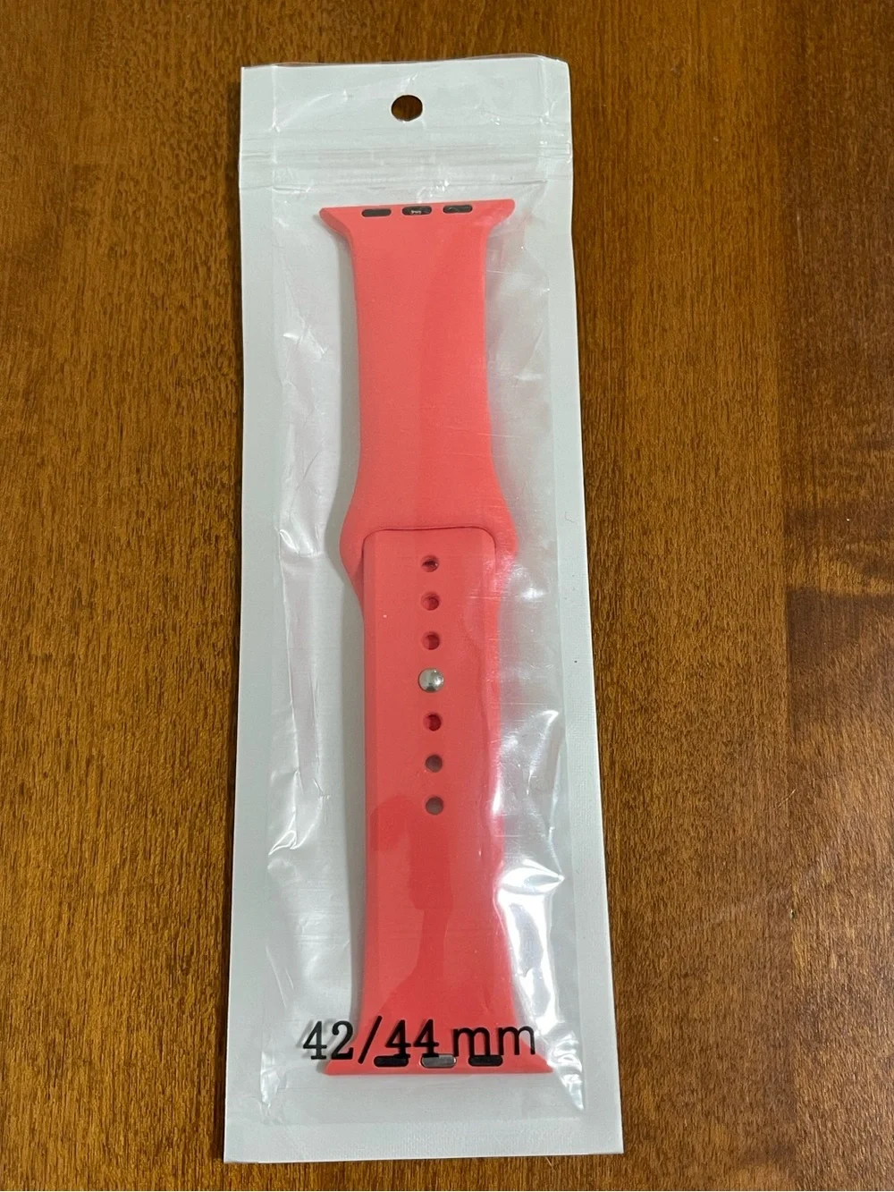 Coral Pink/Red Silicone Replacement Watchband Strap 42/44 mm for Apple Watch NEW